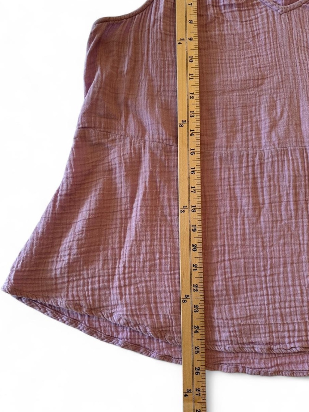 Faherty Organic Cotton Gauze Tank Top Lavender Lilac Swing Coastal Boho M - Picture 8 of 8